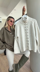 Cardigã Metálico
