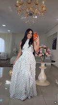 Vestido Thauny - Branco Poá