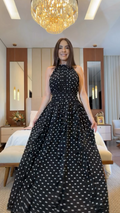 Vestido Thauny - Preto Poá