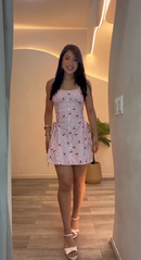 Vestido Cereja - Listrado Rosa