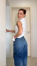 Calça Jeans Balloon - Jeans Médio