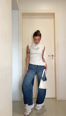 Calça Jeans Balloon - Jeans Médio