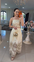 Conjunto Imperial - Amarelo Claro com Bordado