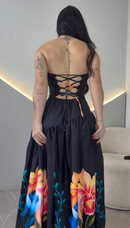 Vestido Savana - Preto Floral