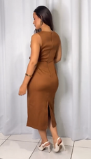 Vestido Avelã - Caramelo