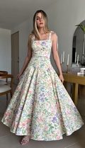 Vestido Alicia - Floral Off-White