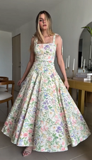 Vestido Alicia - Floral Off-White