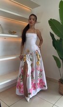 Vestido Savana - Branco Floral