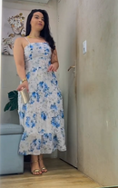 Vestido Lívia - Floral Azul