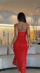 Vestido Tricô - Vermelho