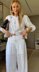 Conjunto Diana 100% Linho - Branco