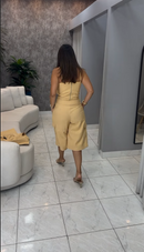 Trijunto Amarelo Colete Alongado, Regata e Bermuda - Amarelo