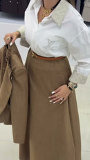 Conjunto Khaki Alfaiataria - Frente