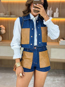 Conjunto Jeans Maiara - Jeans com Caramelo