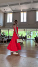Conjunto Top e Saia Vermelho - Vermelho