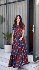 Vestido Vinho Floral - Vinho Floral