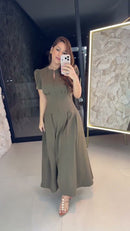 Vestido Longo Verde Militar - Verde Militar