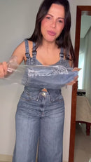 Conjunto Jeans Top Fivelas - Azul Jeans