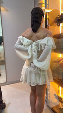 Vestido Ciganinha Corselet - Off White