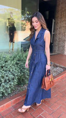 Vestido Jeans Maxi - Jeans Azul Escuro