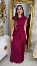 Vestido Longo Marsala Tule - Marsala