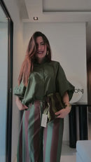 Conjunto Pantalona Listrada - Verde Militar