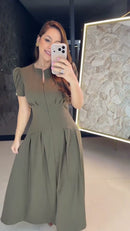 Vestido Longo Verde Militar - Verde Militar