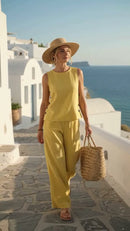 Conjunto Amarelo Linho - Amarelo
