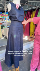 Conjunto Rosa Pink Blusa Polo e Calça Pantalona - Rosa Pink