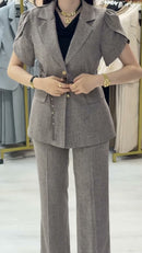 Conjunto Alfaiataria Cinza - Cinza