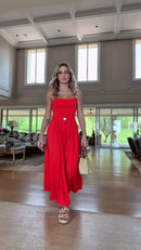 Conjunto Top e Saia Vermelho - Vermelho