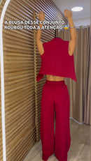 Conjunto Vermelho Colete - Vermelho