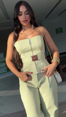 Conjunto Verde Pistache Corset - Verde Pistache