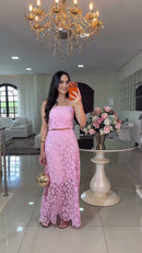 Conjunto Crochê Rosa - Rosa