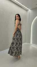 Vestido Midi Bordado Richelieu - Preto