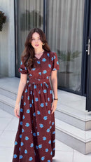 Vestido Vinho Floral - Vinho Floral