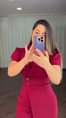 Vestido Marsala Transpassado - Marsala