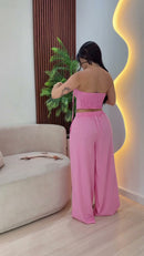 Conjunto Rosa Pantalona - Rosa