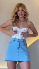 Conjunto Jeans Corset - Branco