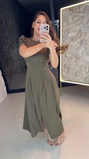 Vestido Longo Verde Militar - Verde Militar