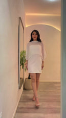 Vestido Branco Capa Musseline - Branco