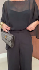 Conjunto Preto Chiffon - Preto