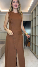 Conjunto Marrom Regata Saia - Marrom