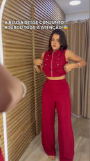 Conjunto Vermelho Colete - Vermelho
