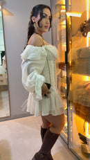 Vestido Ciganinha Corselet - Off White