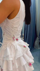 Vestido Corset Babados - Branco