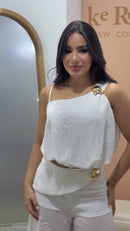 Conjunto Branco Assimétrico - Branco
