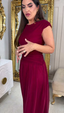 Vestido Longo Marsala Tule - Marsala