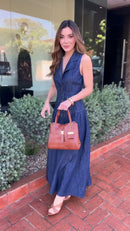 Vestido Jeans Maxi - Jeans Azul Escuro