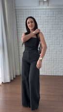 Conjunto Jeans Preto Corset - Jeans Preto
